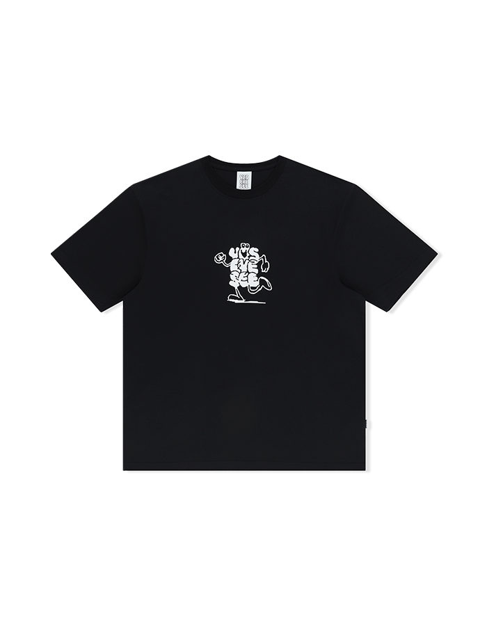 예스아이씨 25SS Alive Logo Tee Black