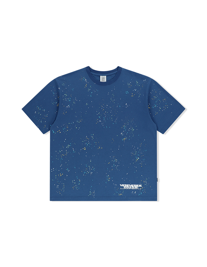 예스아이씨 25SS Y.E.S Multi Painted Tee Cobalt Blue