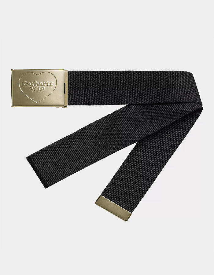 칼하트WIP HEART CLIP BELT BLACK/GOLD