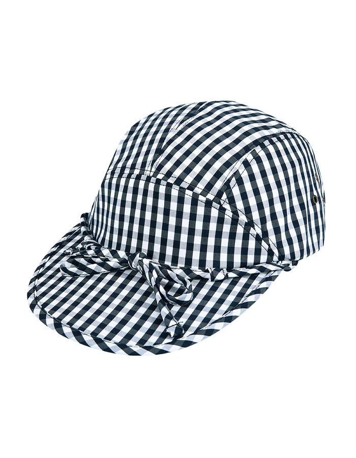 [YOUCHE PRETATPORTER] DR GINGHAM CHECK DUCK CAP Navy