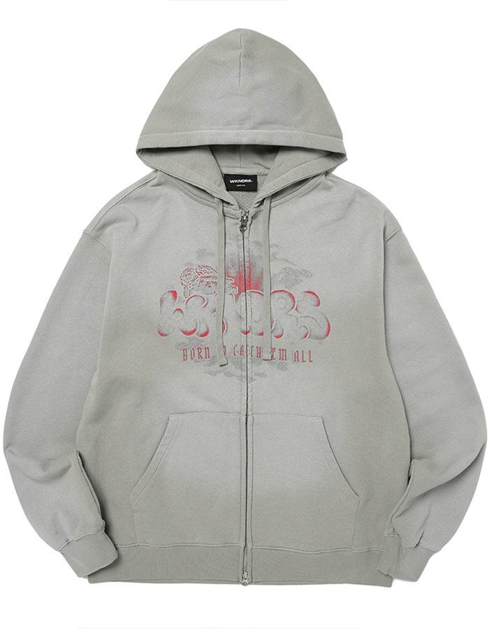 위캔더스 ANGEL ZIPUP HOODIE (GREY)