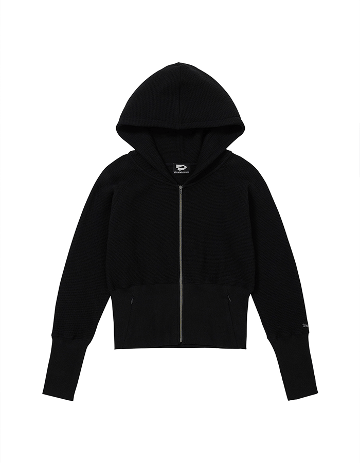 웰빙익스프레스 Crop Hoodie Black