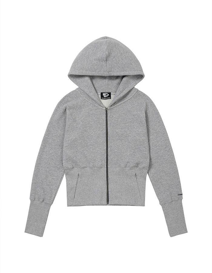 웰빙익스프레스 Crop Hoodie Grey