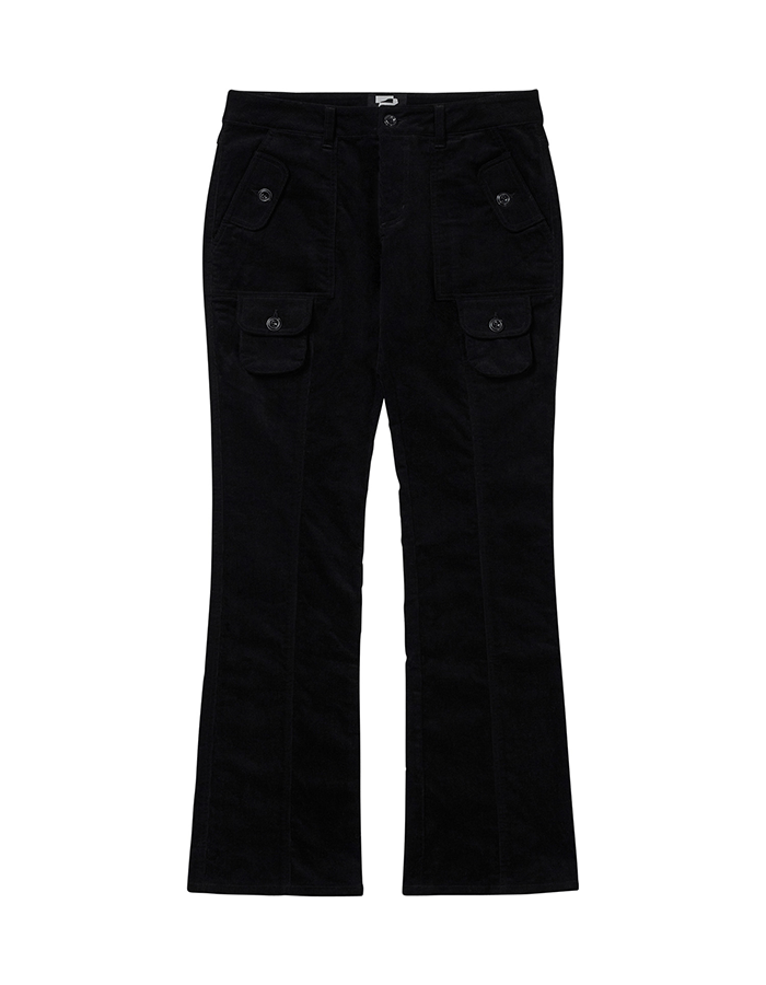웰빙익스프레스 Pocket Bootscut Pants Black