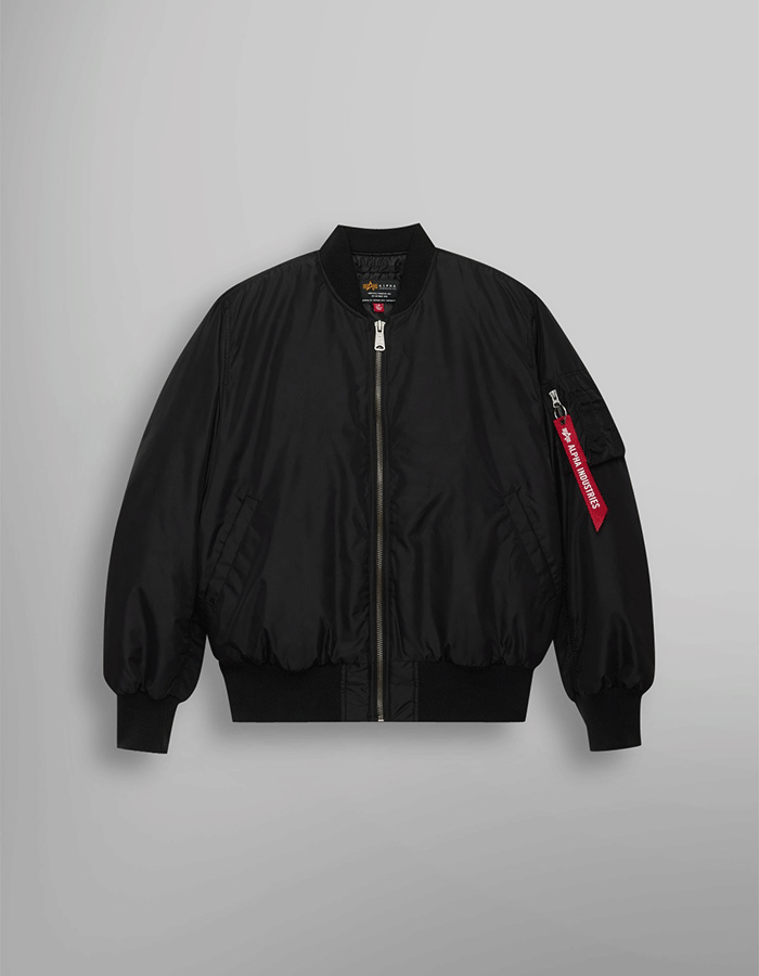 알파인더스트리 MA-1 OXFORD FLIGHT JACKET BLACK