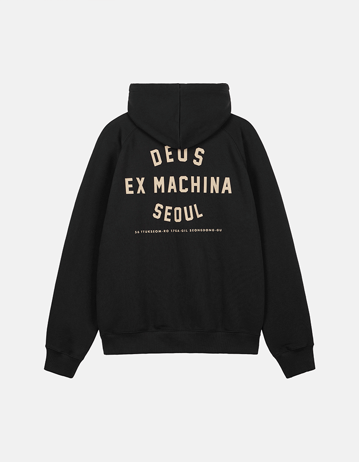 데우스엑스마키나 25FW Seoul College Address Hoodie_Black