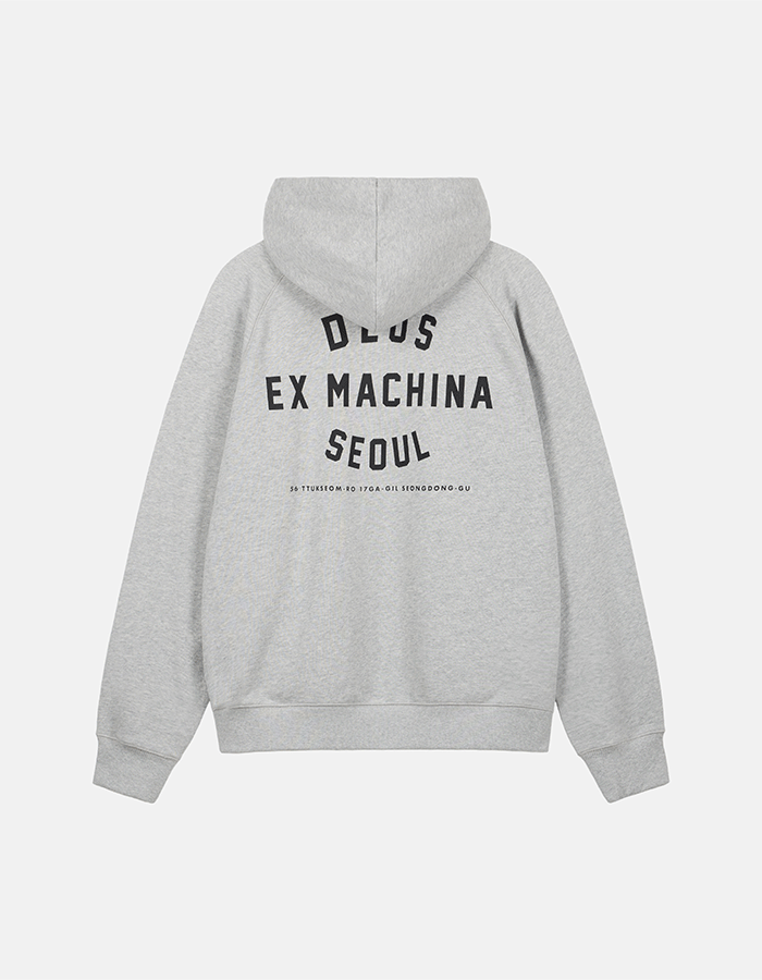 데우스엑스마키나 Seoul College Address Hoodie_M/Grey