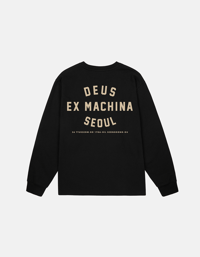데우스엑스마키나 Seoul College Address Ls Tee_Black