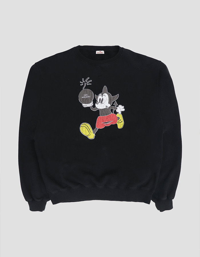 1011 GALLERY Gallery Mickey Sweatshirts - Black