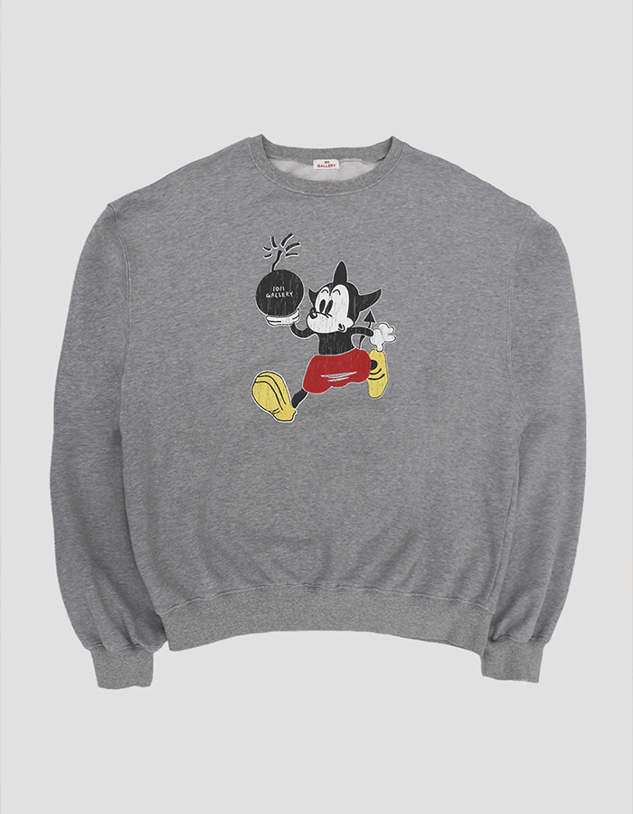 1011 GALLERY Gallery Mickey Sweatshirts - Gray