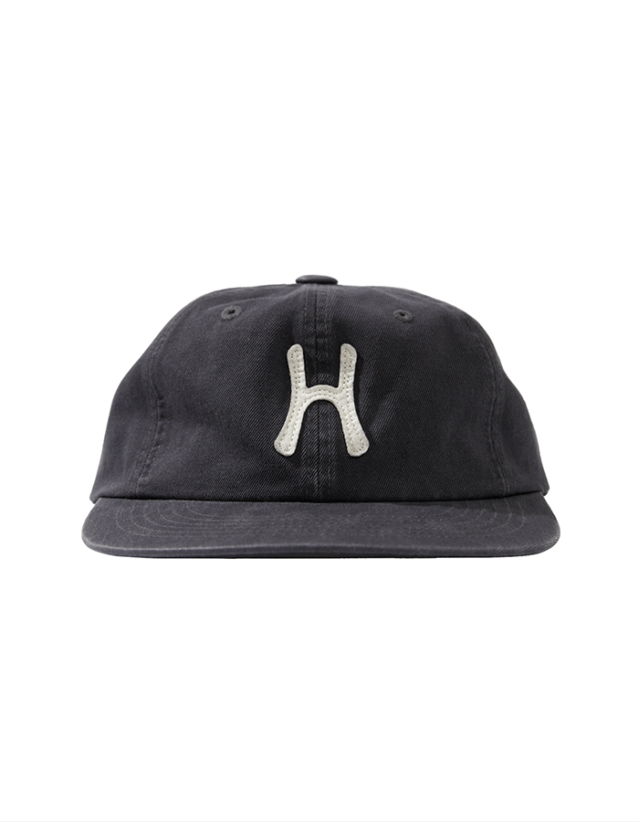 헬로선라이즈 H Logo Cotton Relaxed Fit 6Panel Cap_Charcoal