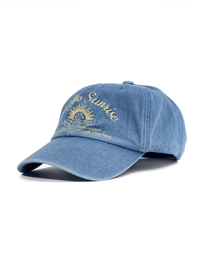 헬로선라이즈 HS Travel Agency Logo Ball Cap_Denim Blue