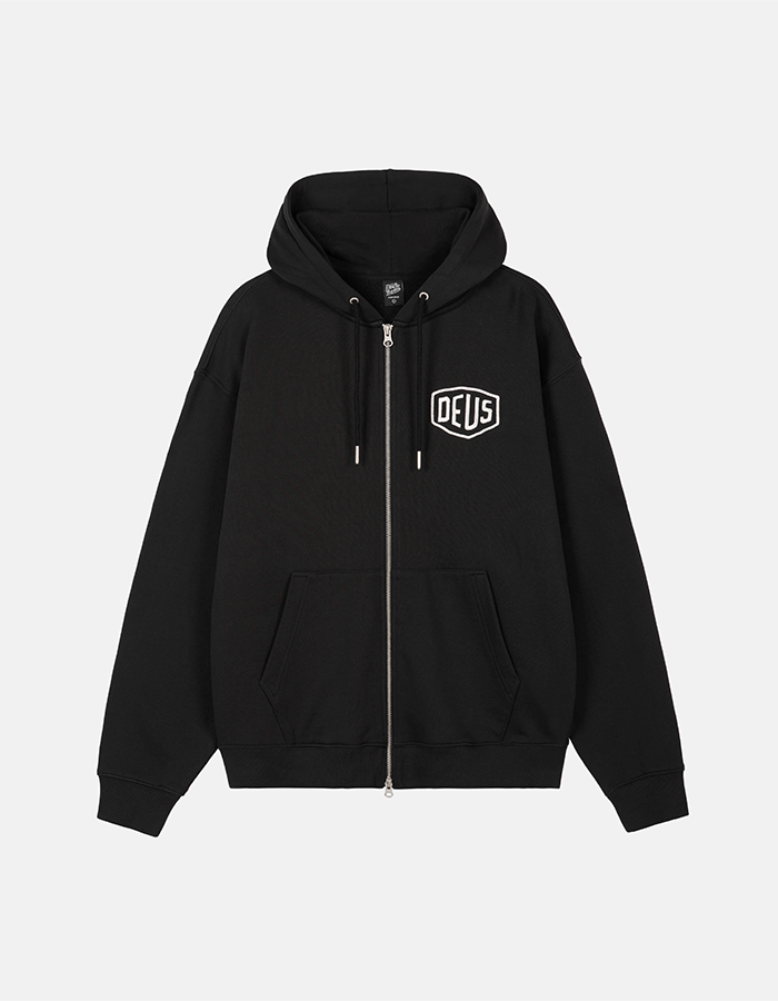 데우스엑스마키나 College Address Hoodie Zipup_Black