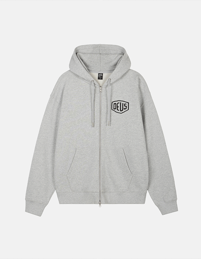 데우스엑스마키나 College Address Hoodie Zipup_M/Grey