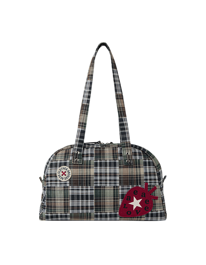 AEAE 에이이에이이 EMBROIDERY TOTE BAG [MIXED CHECK]