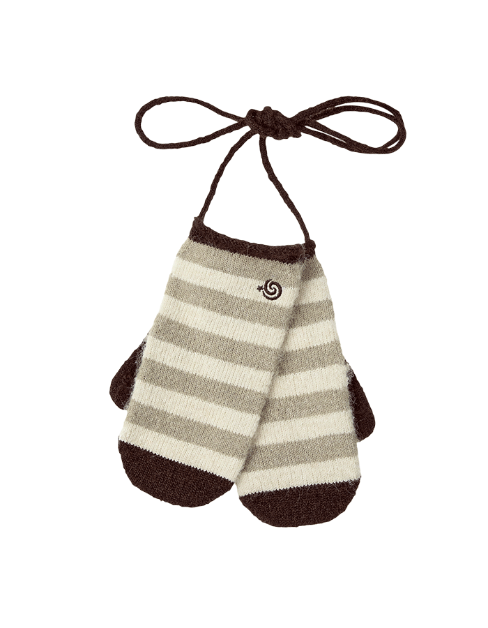AEAE 에이이에이이 STRIPE MITTEN GLOVES [KHAKI]
