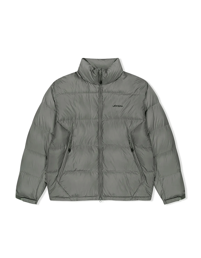 예스아이씨 Sign Logo Down Jacket Grey