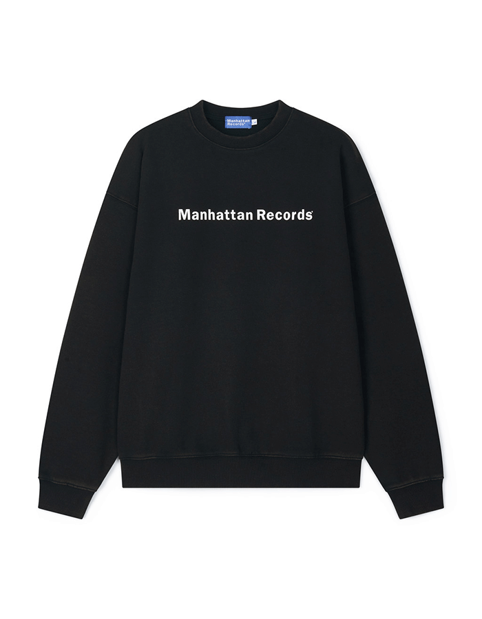 맨하탄레코즈 MR Logo Washed Crew Neck - Black