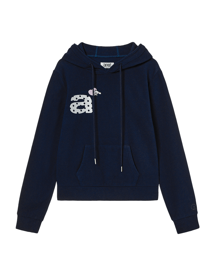 AEAE 에이이에이이 CINNAMOROLL FLEECE HOODIE [NAVY]