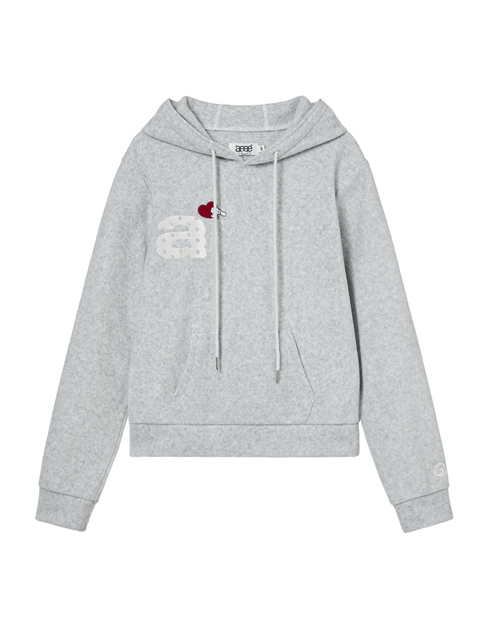 AEAE 에이이에이이 CINNAMOROLL FLEECE HOODIE [LIGHT GREY]