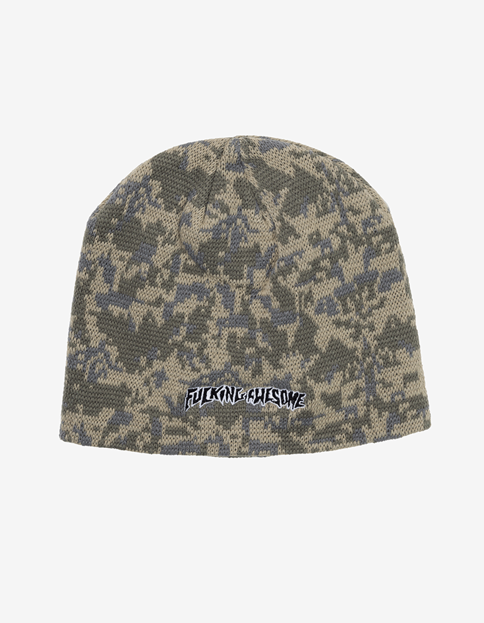 퍼킹어썸 FUCKING AWESOME EMBROIDERED STAMP LOGO SKULLY BEANIE CAMO
