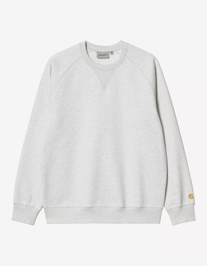 칼하트WIP CHASE SWEAT ASH HEATHER / GOLD