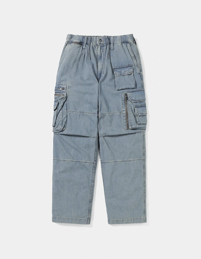 디스이즈네버댓 24F/W Crazy Multi Zip Pant WASHED BLUE