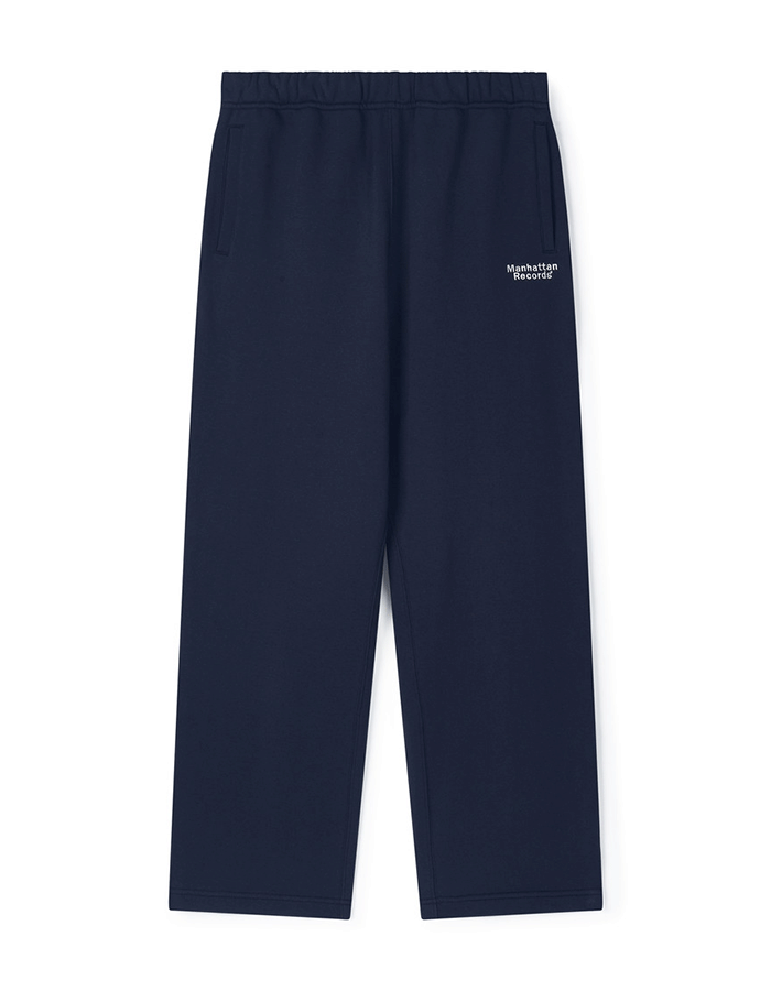 맨하탄레코즈 Classic Logo Wide Sweat Pants - Navy