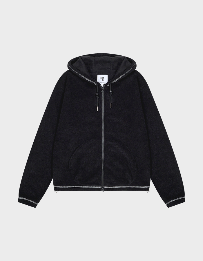 사파리스팟 Journey Round Pocket Zip Up Hoodie (Black)