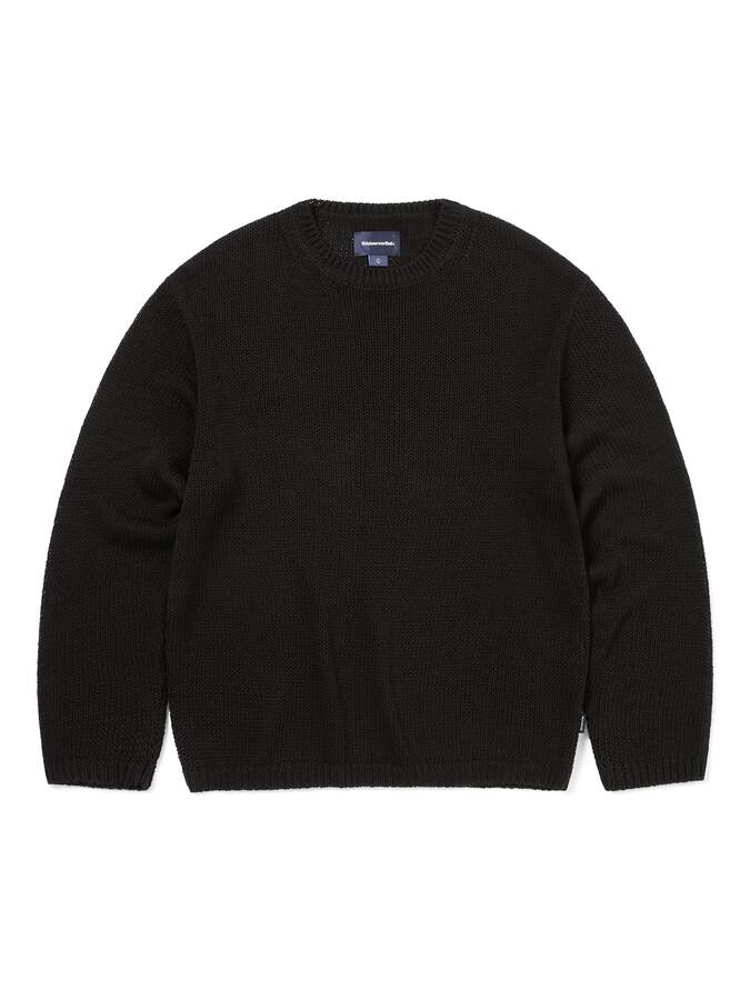 디스이즈네버댓 26SS Loose Gauge Knit Crew Black