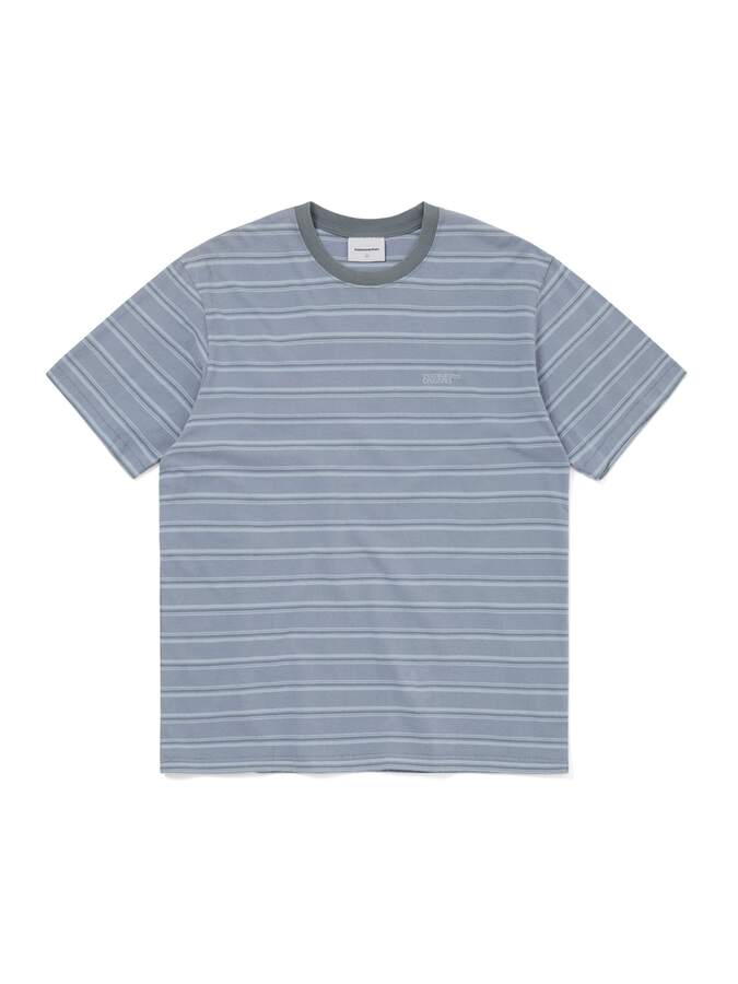 디스이즈네버댓 26SS Washed Striped Tee Blue