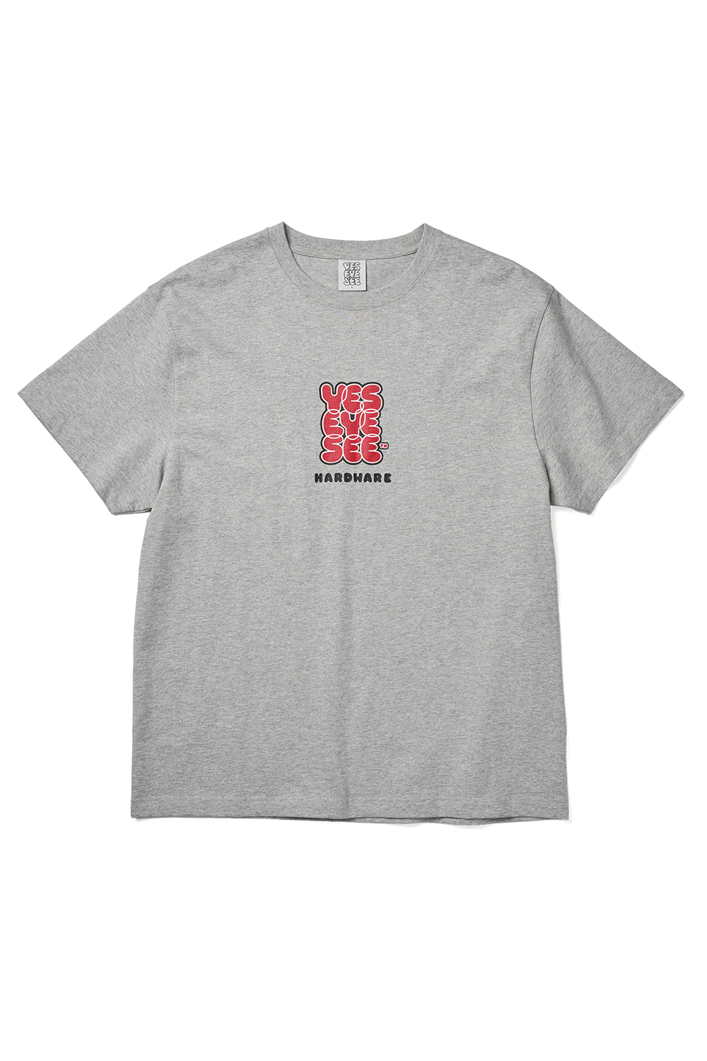 예스아이씨 26SS C-logo Hardware Tee Grey