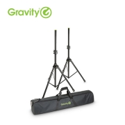 GRAVITY 그래비티 Set of 2 Aluminium Speaker Stands with Carrying Bag삼각대 스피커 스탠드 세트(가방포함) / SS5211BSET1