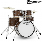 Premier 프리미어 5기통 드럼세트 Walnut 색상 Chrome 하드웨어 심벌, 의자, 하드웨어 포함 OS22KC-1-WAW / OS22KC1WAW
