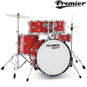 Premier 프리미어 5기통 드럼세트 Red Sparkle 색상 Chrome 하드웨어 심벌, 의자, 하드웨어 포함 OS22KC-1-REW / OS22KC1REW