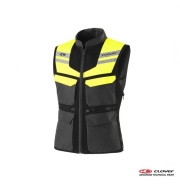CLOVER SW2 SAFETY VEST BLACK GREEN - 허리 사이즈 조절로, 단독 착용과 자켓위 착용 모두 가능한 안전 조끼 클로버 SW2