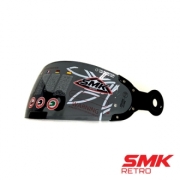 SMK RETRO TINTED VISOR / SMK 레트로 풀페이스 헬멧 유색 쉴드 바이저  (스모크, 미러, 레인보우)