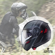 CABERG LEVO X IMPACT MATT BLACK ANTHRACITE RED / 시스템 헬멧 / 카베르그 레보 엑스 무광 블랙 안트라사이트 레드 / 핀락 렌즈 증정 / 투어링헬멧 / 선바이저 / 블루투스 레디