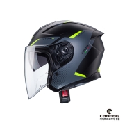 CABERG JET FLYON II BOSS MATT BLACK YELLOWFLUO - 카베르그 플라이언 2 제트헬멧 보스 무광 블랙/형광