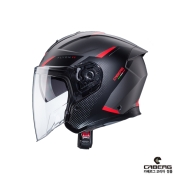 CABERG JET FLYON II BOSS MATT GREY RED BLACK - 카베르그 플라이언 2 제트헬멧 보스 무광 그레이 블랙 레드