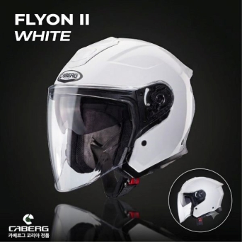 CABERG JET FLYON II WHITE - 카베르그 플라이언 2 제트헬멧 단색 화이트