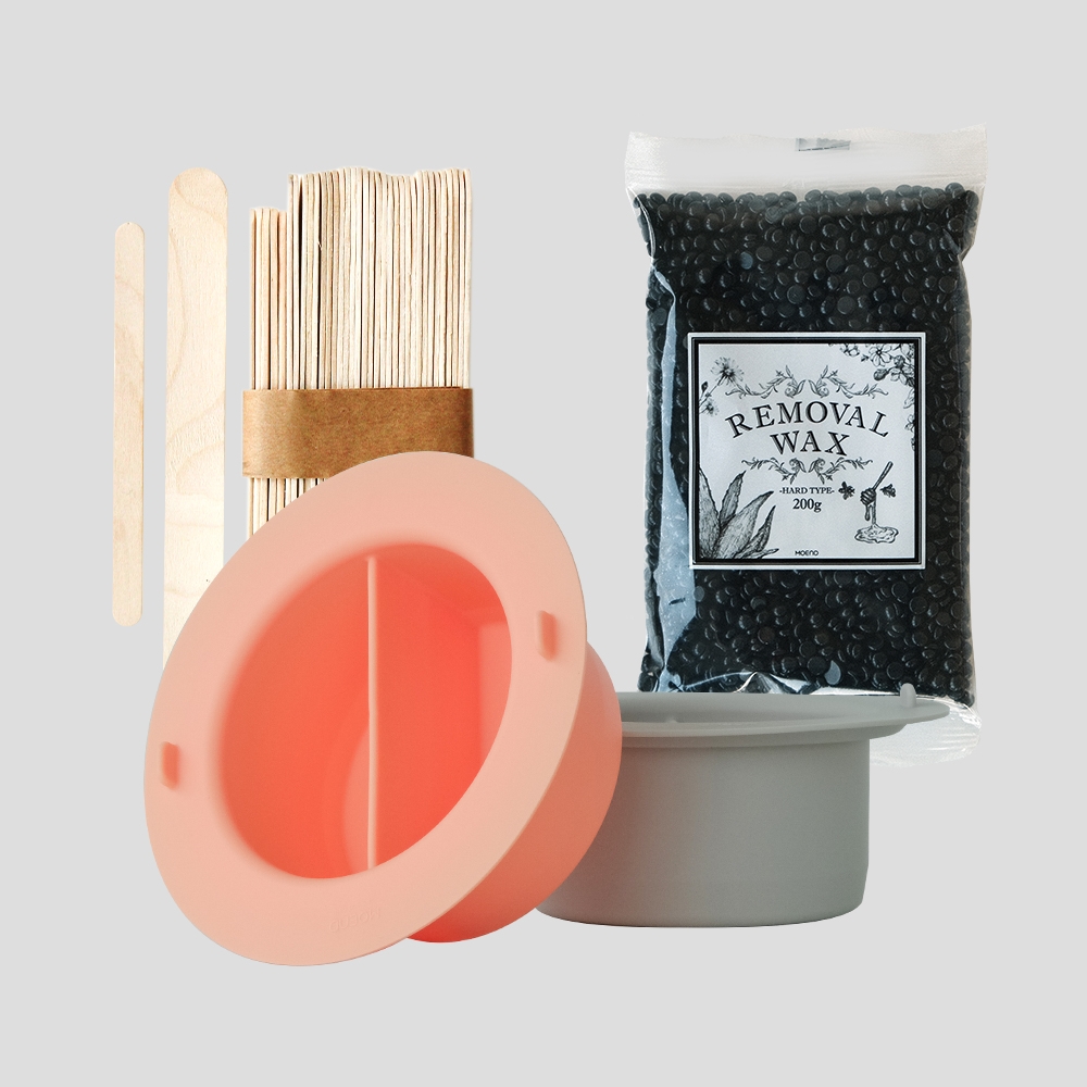 모엔드 셀프왁싱 하프앤하프 실리콘버킷 세트 블랙 200g