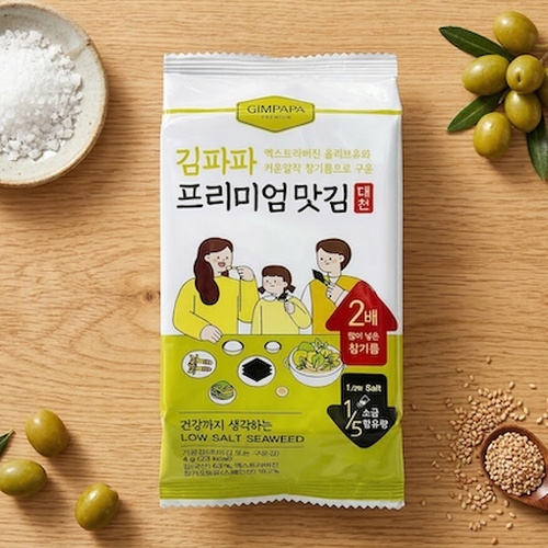 아기 첫 저염 김파파 도시락김 선물세트 24봉 어린이집 유치원 선물