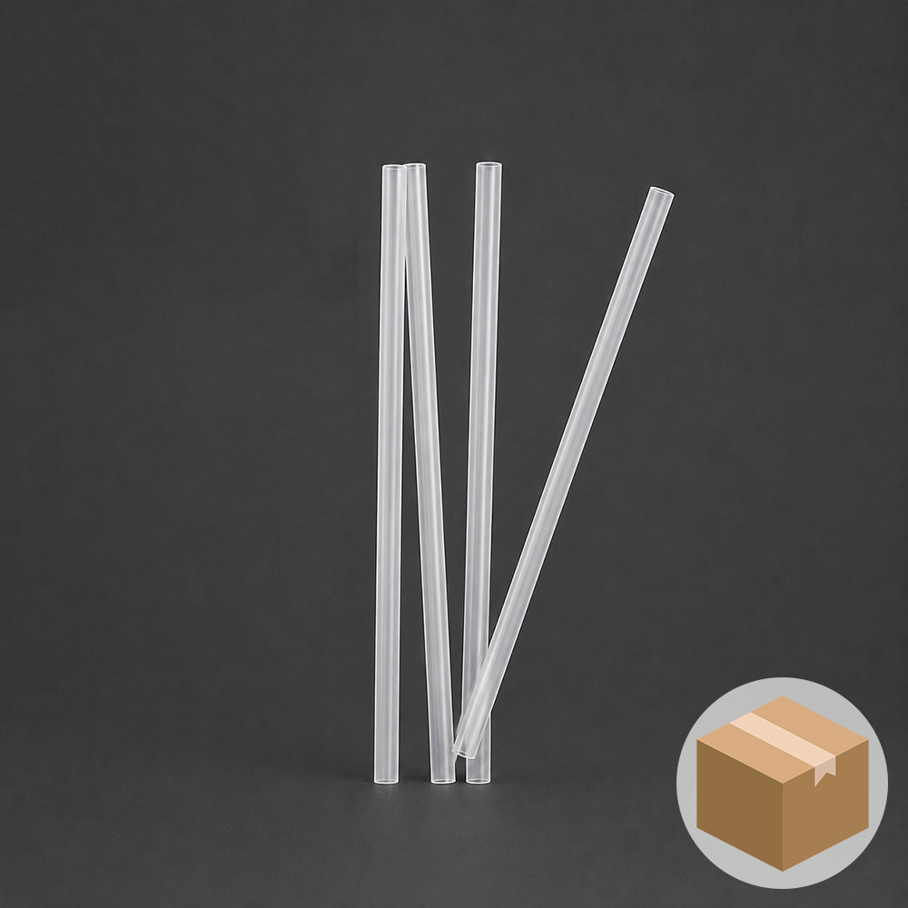 스트로우 일자 빨대 투명 7x250mm 벌크포장 500개입 20봉 1박스