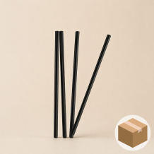 스트로우 일자 빨대 블랙 7x210mm 벌크포장 500개입 20봉 1박스