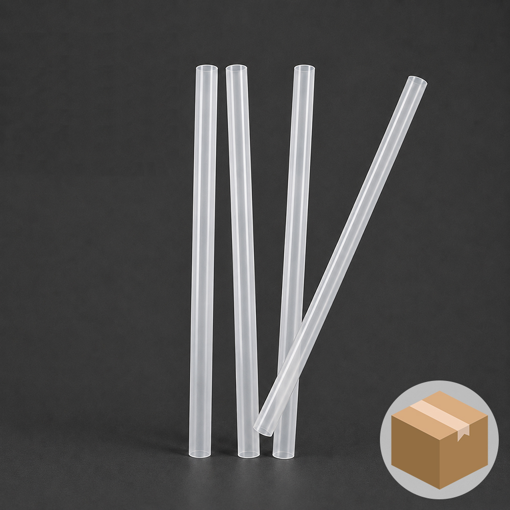 스트로우 버블티 빨대 투명 12x250mm 벌크포장 200개입 16봉 1박스