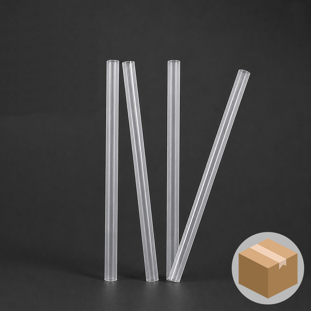 스트로우 버블티 빨대 투명 12x210mm 벌크포장 200개입 16봉 1박스