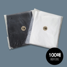 (소분100매-비닐봉투)재활용,쓰레기봉투 평판7호 100L-화이트 100매