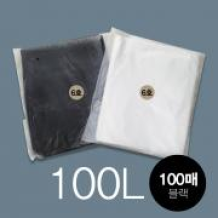 (소분100매-비닐봉투)재활용,쓰레기봉투 평판6호 70L-블랙 100매