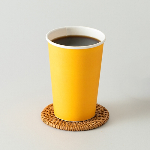 (컬러 종이컵) 13온스 컬러컵-옐로우 1000개/1박스